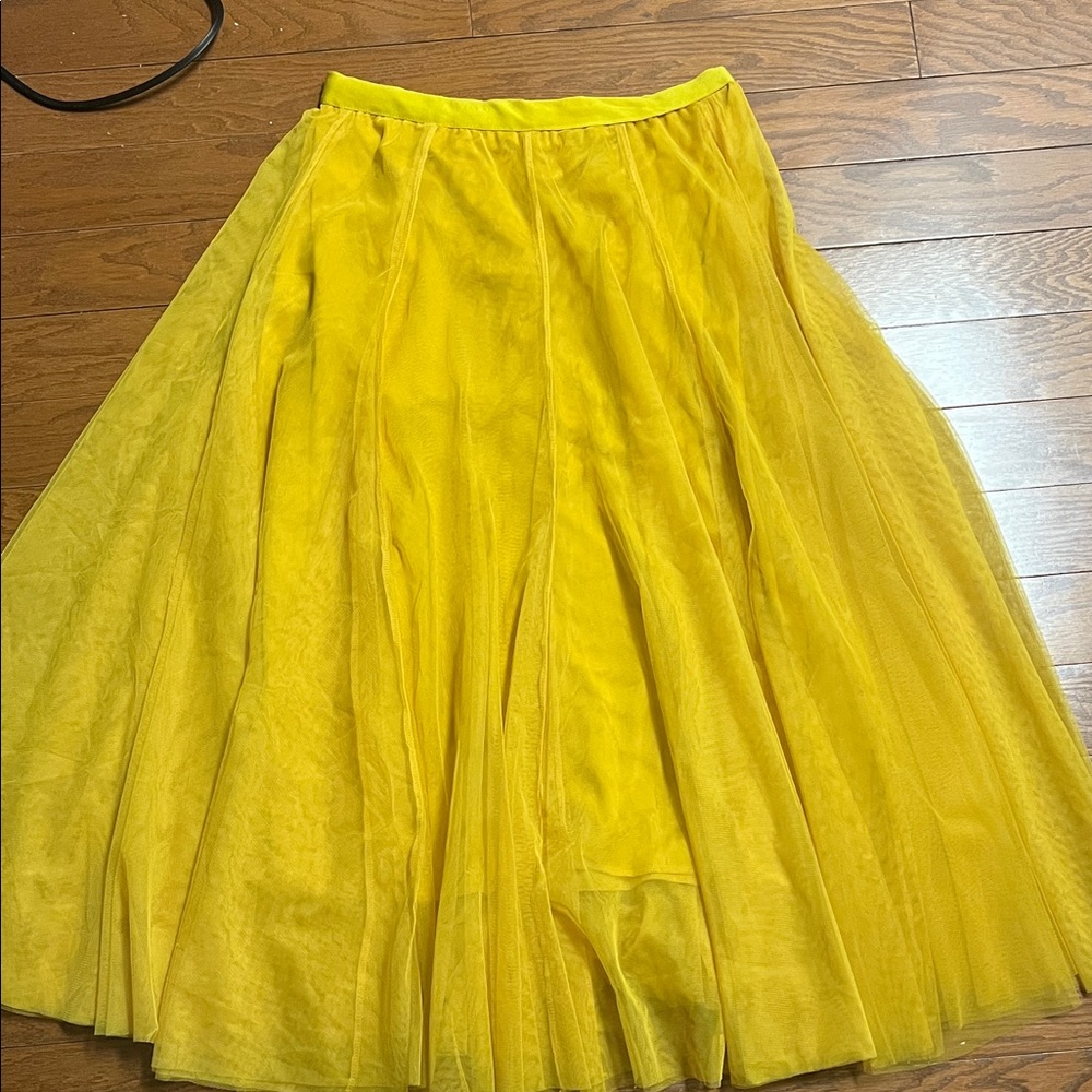 Chicwish Vibrant Yellow A-Line Skirt